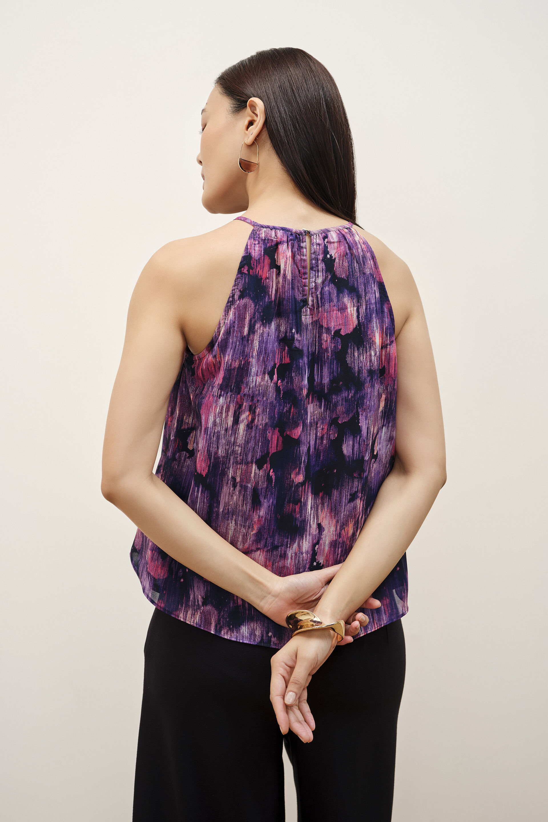 Petula Purple Halter Top, Purple, image 5
